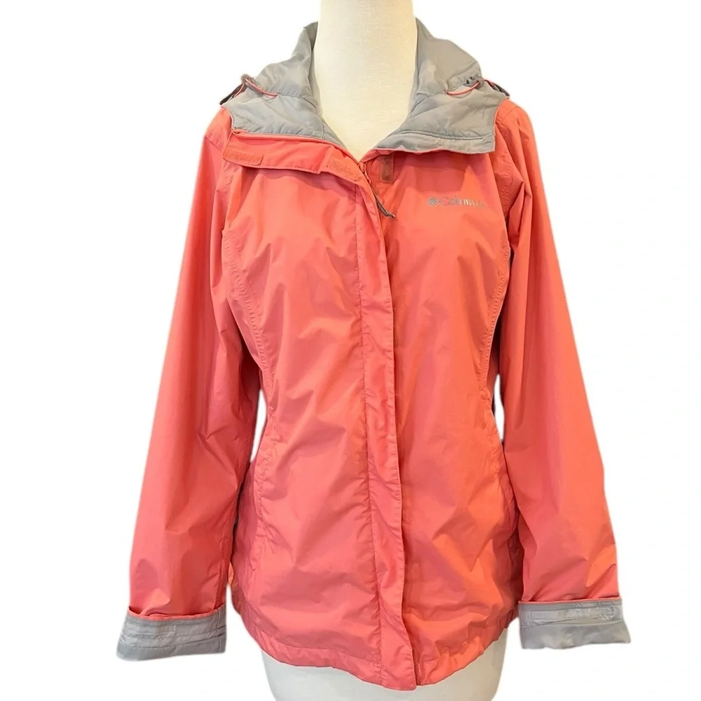 Columbia Arcadia II Jacket Juicy Hood Cinch Waist Pockets Waterproof Small - Picture 2 of 15
